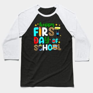 Happy First Day Of School Funny Back To School Baseball T-Shirt